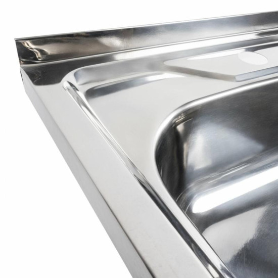 Кухонная мойка Platinum Полированная 6060 L (0,7/160 мм)