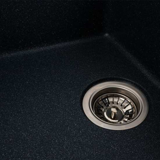 Кухонна мийка Platinum 6250 ZIRKONE матова антрацит