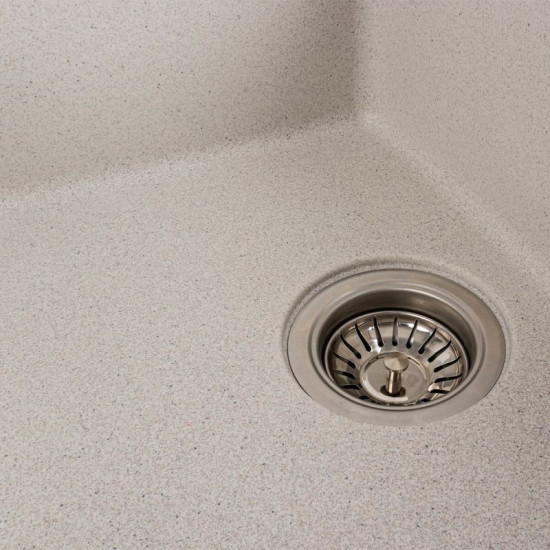 Кухонная мойка Platinum 6250 ZIRKONE матовая белая в точку