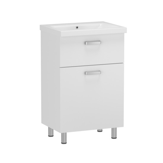 Тумба з раковиною RJ FLORA-L RJFU042-0150WHSET(RJFU042-0150WH + K116-009) біла