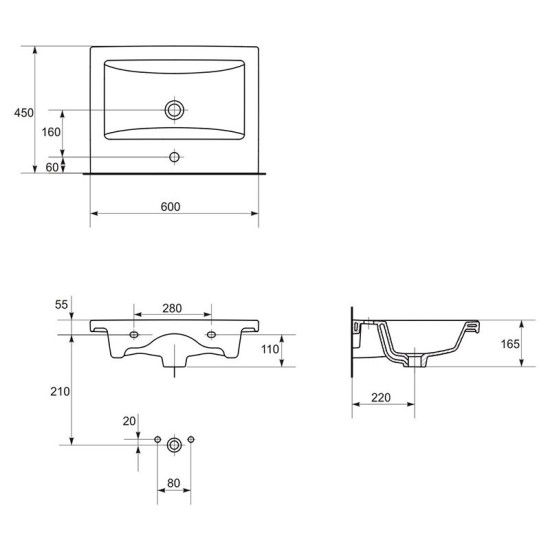 Раковина Cersanit Como 60 K32-003-BOX
