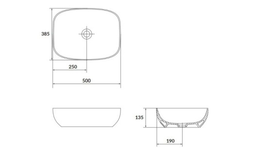 Раковина Cersanit Larga 50х38 K677-003