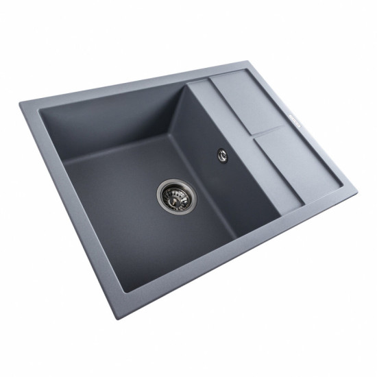 Кухонная мойка Valeso 6550 LOTOS матовая (серый металлик)