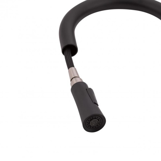 Кухонный смеситель с выдвижным изливом Qtap Evicka QTEVI9135103UB Black Matt