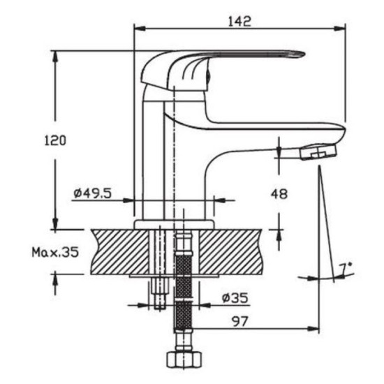Змішувач для раковини Haiba DARIO 001 (HB0855)