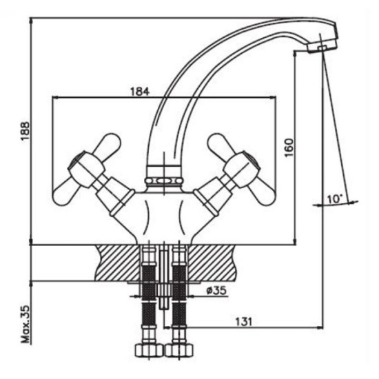 Змішувач для раковини Haiba DOMINOX 272 (HB0080)