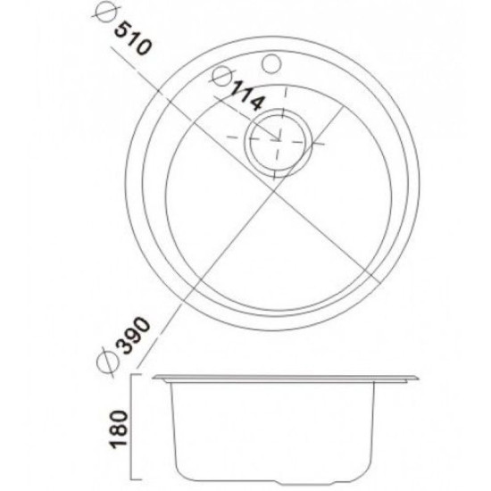 Кухонная мойка Haiba 490 (decor) (HB0532)