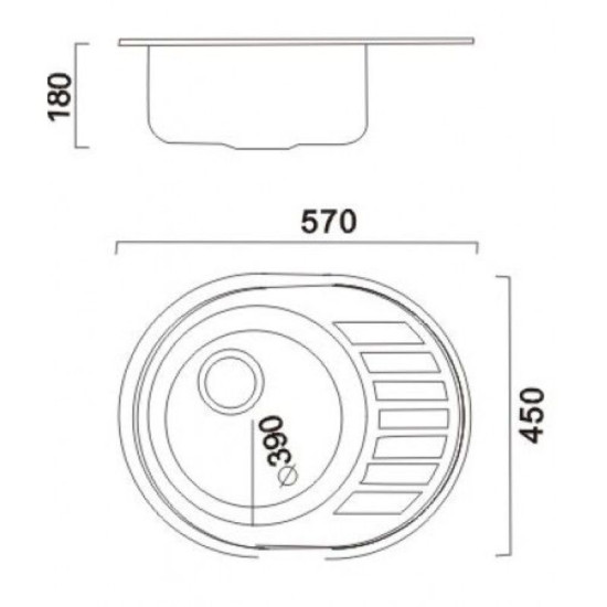 Кухонна мийка Haiba 57x45 (decor) (HB0644)