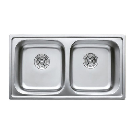Кухонна мийка Haiba 78x43 DOUBLE (decor) (HB0567)