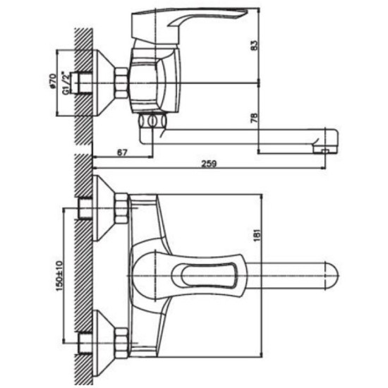 Кухонний змішувач Haiba HANSBERG 005 (HB0192)
