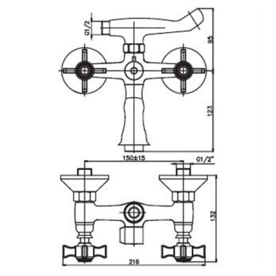 Змішувач для ванни Haiba ZEUS 142 (HB0835)