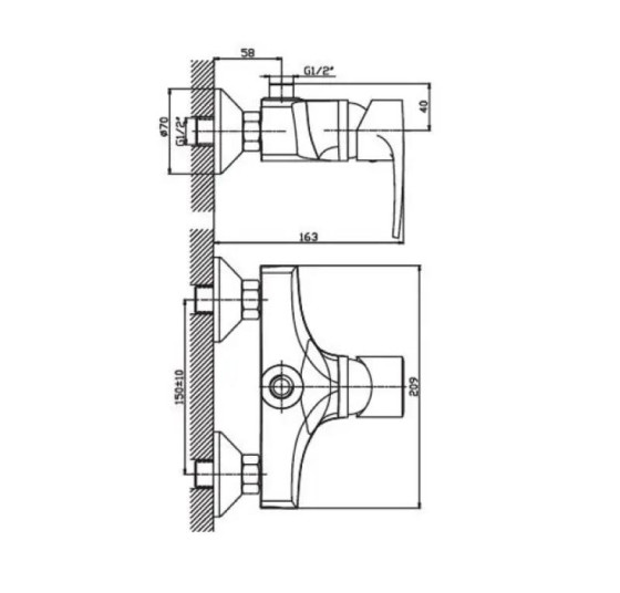 Змішувач для душу Haiba CEBA 003 (HB0027)