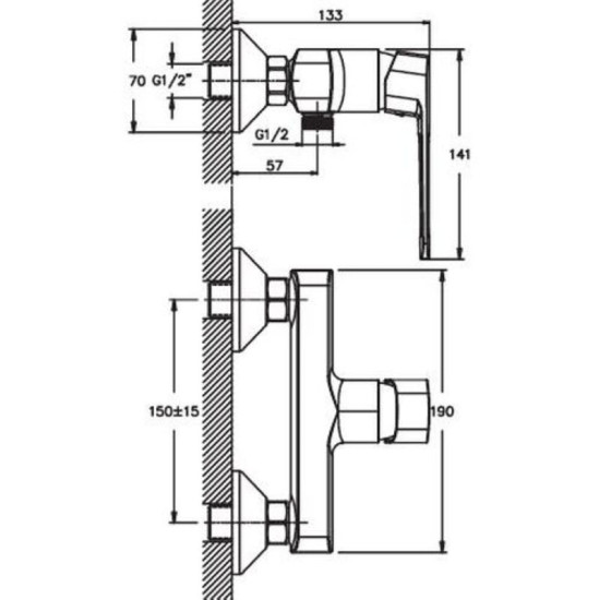 Смеситель для душа Haiba ENIO 003 (HB0863)
