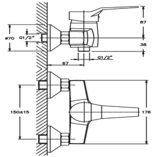 Змішувач для душу Haiba ZEON 003 (HB0407)