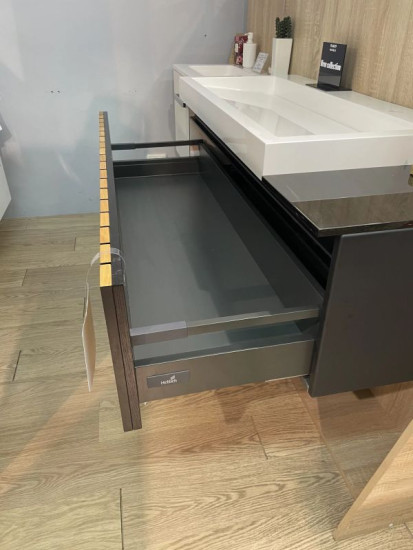 Тумба с раковиной Fancy Marble (Буль-Буль) Milos 1000x460 + Crass 800 с полочкой