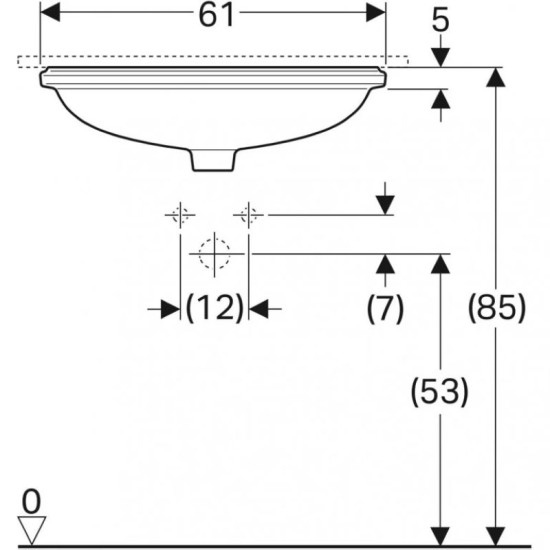 Раковина Geberit VariForm 55 (500.759.01.2)
