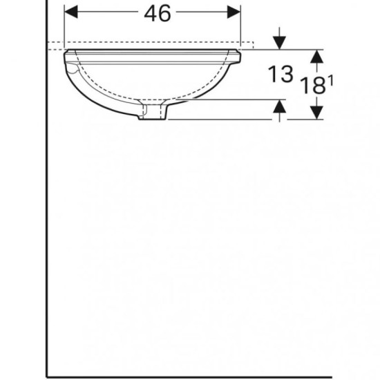 Раковина Geberit VariForm 55 (500.759.01.2)