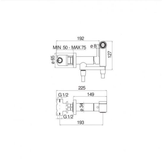 Гигиенический душ со смесителем Nobili Sanitary Fittings AV00600CR
