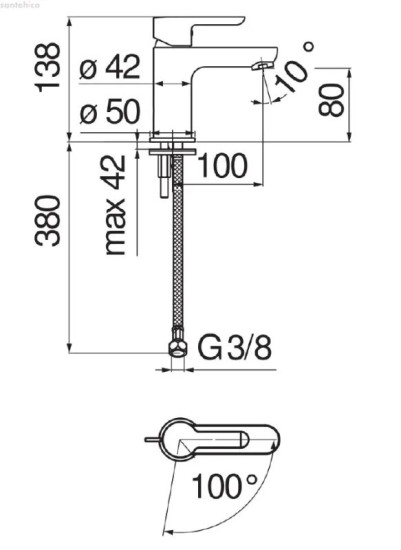 Смеситель для раковины Nobili ABC (ABE87118-2CR)