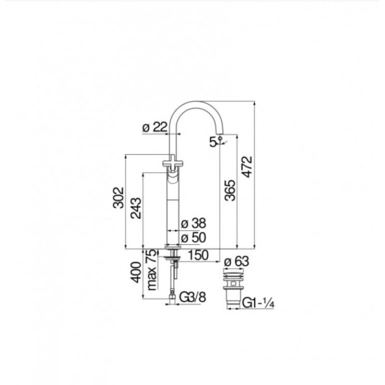 Смеситель для раковины Nobili LR116228/2CR