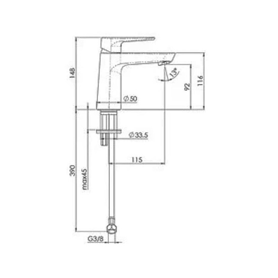 Змішувач для раковини Nobili Portofino PO112118-3CR