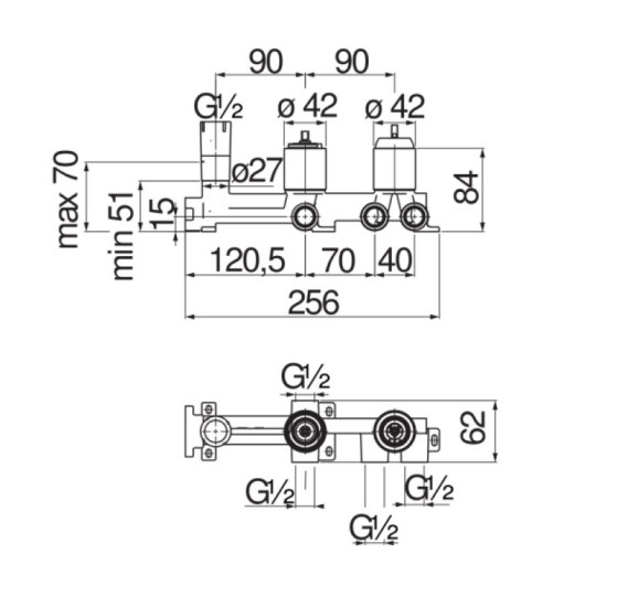 Прихована частина змішувача Nobili (WE81200-TCR)