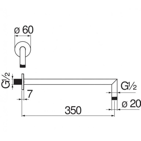 Тримач для верхнього душу Nobili Red Canyon PVD (AD138-44RCP)