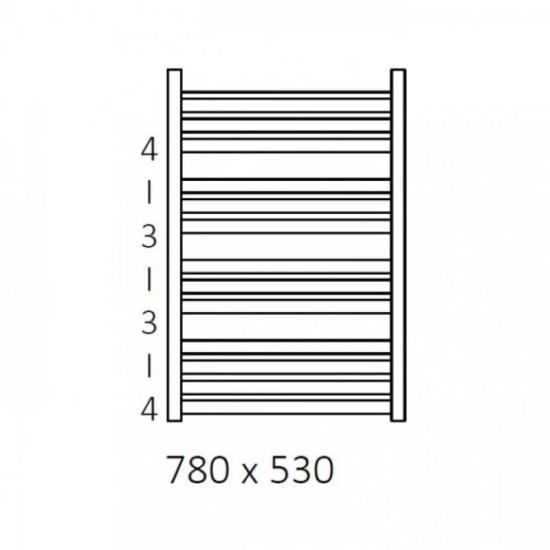 Полотенцесушитель Terma 780х530 Marlin WGMAR078053K916SX