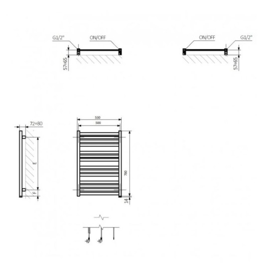 Рушникосушарка Terma Marlin One 780x530 WWMRN078053KS95E1U