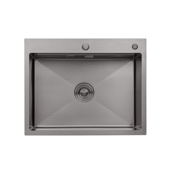 Кухонная мойка Kroner KRP PVD Schwarze - 6350HM (3,0/1,0 мм) (CV031453)