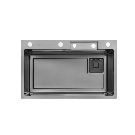 Кухонна мийка Kroner KRP PVD Schwarze - SET7546HM (3/0,7 мм) (CV032277)