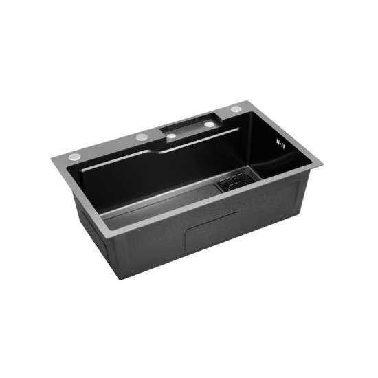 Кухонна мийка Kroner KRP PVD Schwarze - SET7546HM (3/0,7 мм) (CV032277)