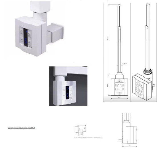 Терморегулятор скрытого монтажа Terma KTX4 White (WEKT4K916S)