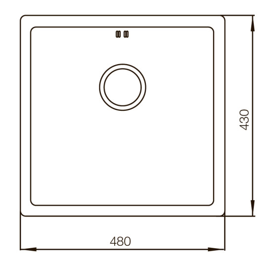 Кухонна мийка Mixxus MX4843-220x1.0-PVD-Bronze (MX0558)
