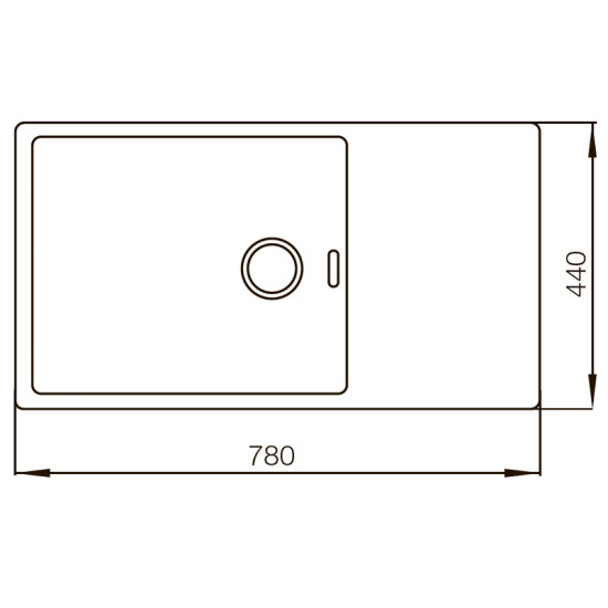 Кухонна мийка Mixxus MX7844-200x1.2-PVD-Bronze (MX0562)