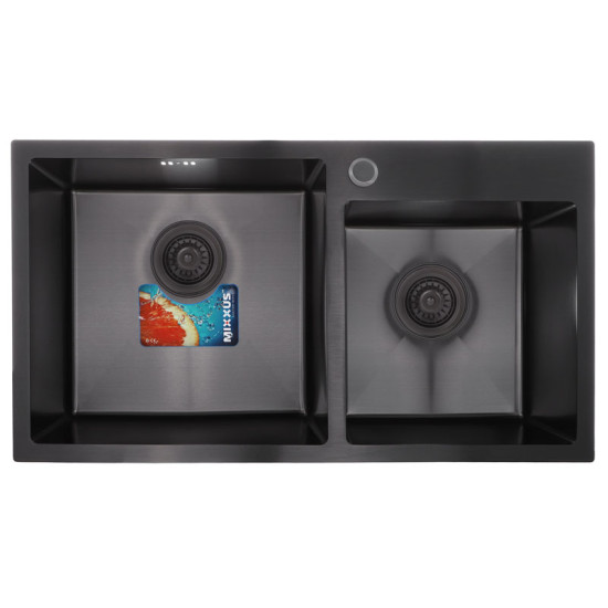 Кухонна мийка Mixxus SET-7843D-220x1.0-PVD (мийка+змішувач+диспенсер) (MX0585)