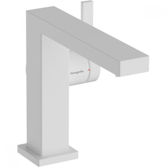 Змішувач для раковини Hansgrohe Tecturis E 110 73020700 CoolStart, push-open білий матовий