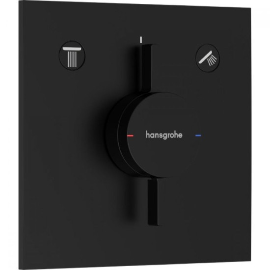 Змішувач прихованого монтажу для душу Hansgrohe DUO TURN E 75417670 чорний матовий