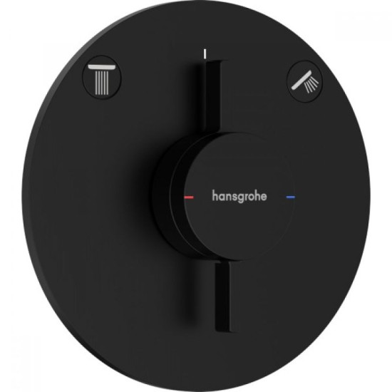 Змішувач прихованого монтажу для душу Hansgrohe DUO TURN S 75418670 чорний матовий