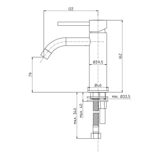 Смеситель для раковины Paffoni Light без донного клапана, Brushed Honey Gold (LIG071HGSP)