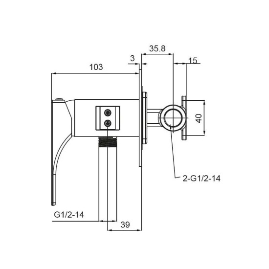 Гигиенический душ со смесителем Koer KB-23010-01 (Цвет хром) (KR3496)