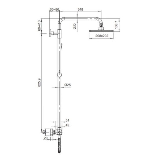 Душевая система Koer KB-53011-01 (Цвет хром) (KR4722)