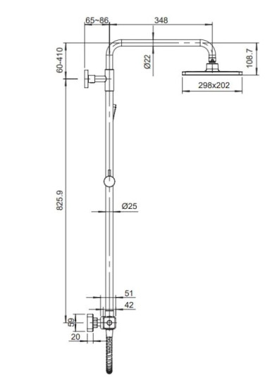 Душевая система Koer KB-53011-05 (Цвет черный) (KR4723)