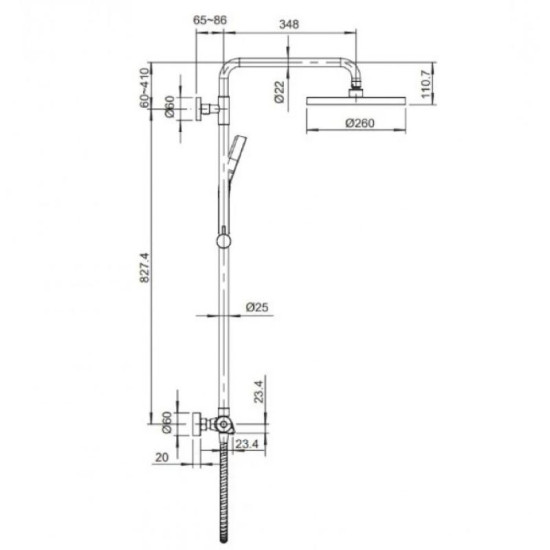 Душевая система Koer KB-55013-05 (Цвет черный) (KR4731)