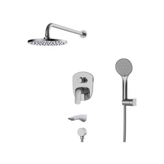 Душевая система скрытого монтажа Koer KB-64008-01 (хром) (KR3476)