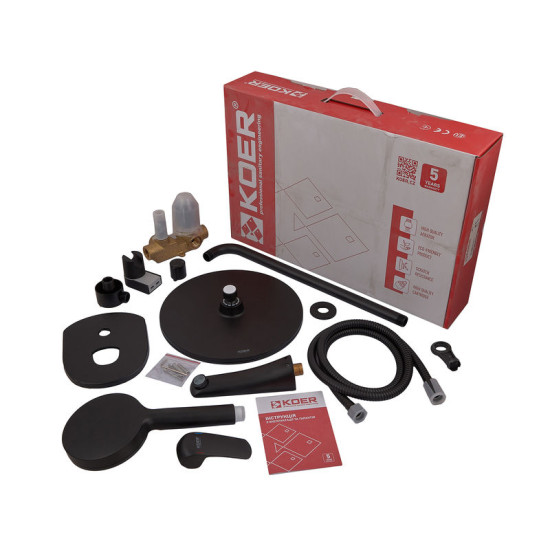 Душевая система скрытого монтажа Koer KB-64008-05 (черный) (KR3477)