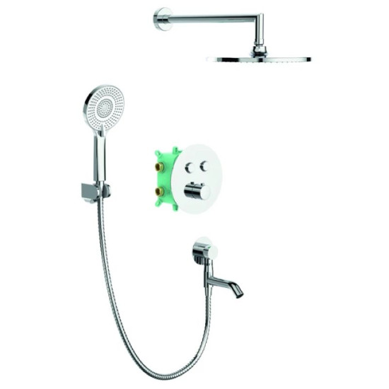 Душевая система скрытого монтажа Koer KB-67012-01 (хром) (KR4728)