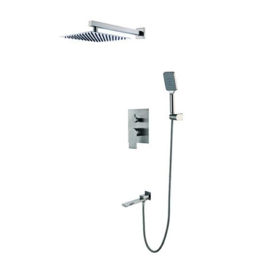 Душевая система скрытого монтажа Koer KI-66015-02 (Цвет нерж) (KR4785)