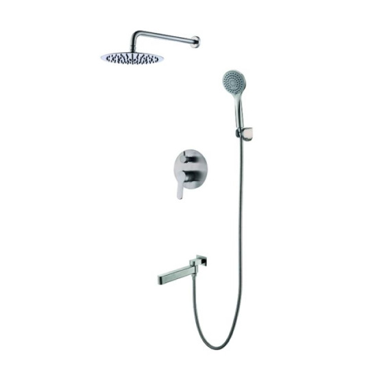Душевая система скрытого монтажа Koer KI-66016-02 (Цвет нерж) (KR4792)