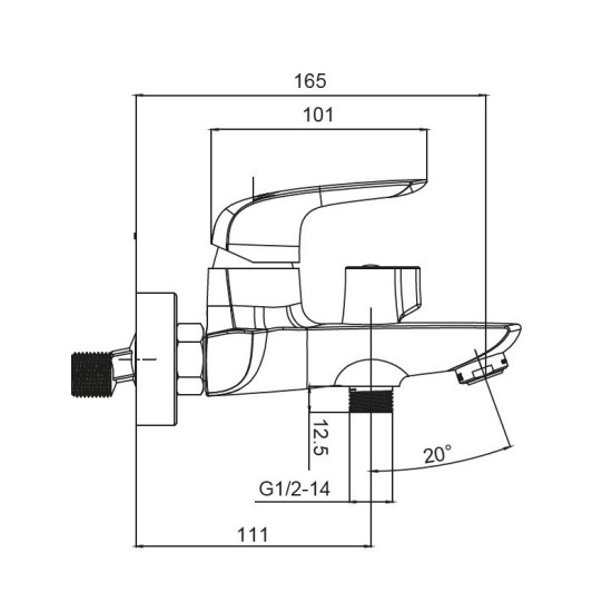 Смеситель для ванны Koer KB-40008-05 (Цвет черный) (KR3473)